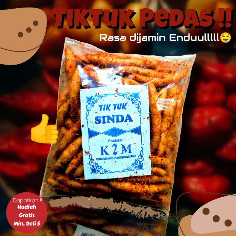 Jual Tiktuk Sinda Pedas Gurihh Mantap Bikin Nagih Cemilan Pedas Bikin