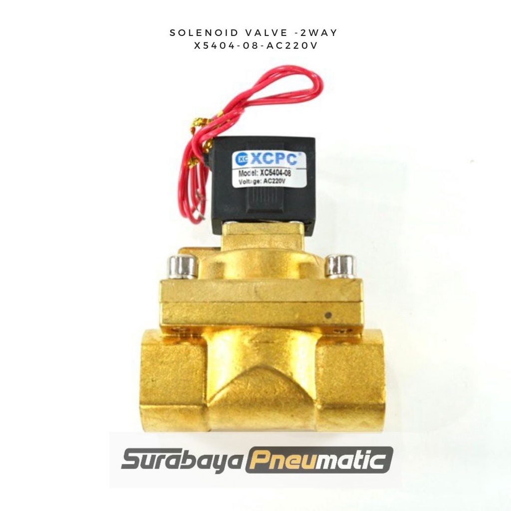 Jual Solenoid Valve Way Xc Ac V Drat High Pressure Brass Kuningan Shopee