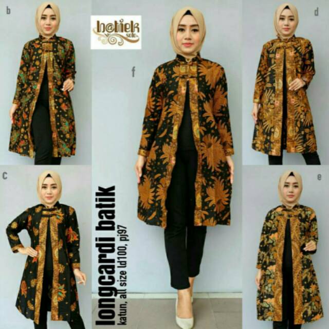 Cardigan batik hot sale wanita modern