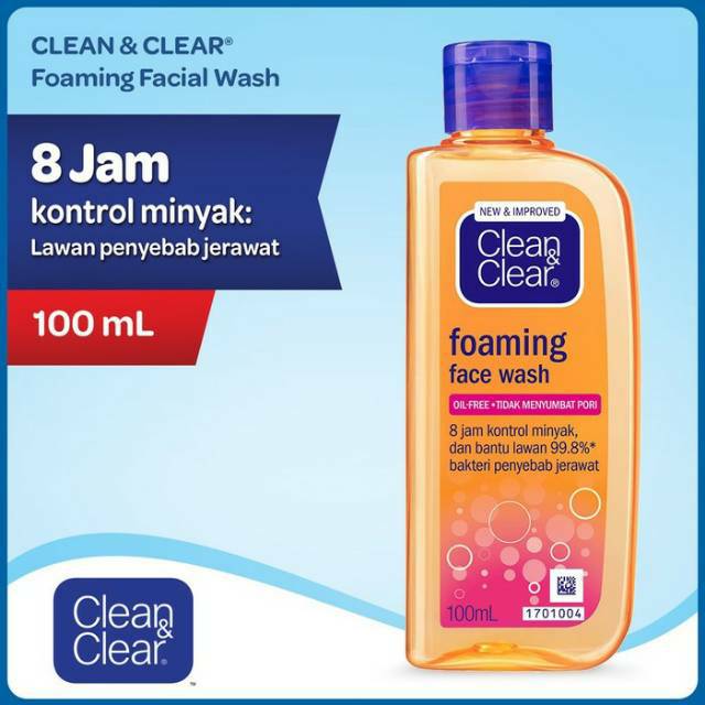 Jual Clean n Clear Foaming Facial Wash 100ml Shopee Indonesia