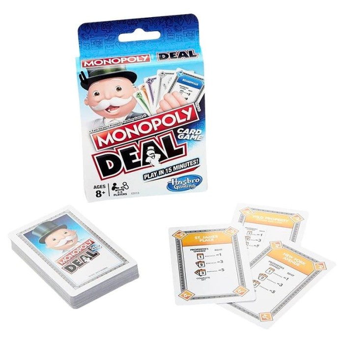 Monopoly Deal Kartenspiel Von Hasbro – Schnelle Version Für 2-5 Spieler Ab 8 Jahren