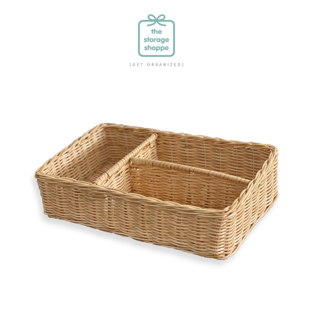 Jual Drawer Organizer With Divider/Spoon Basket/Keranjang Rotan