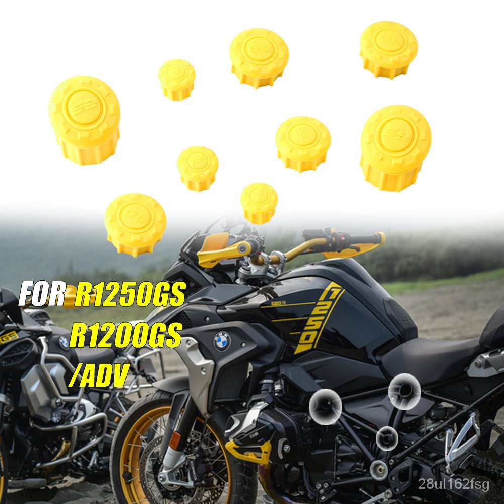 NCSAJCNX Rahmenloch Abdeckkappen Set - 9-teilig Für BMW R1200GS/R1250GS 2014-2023