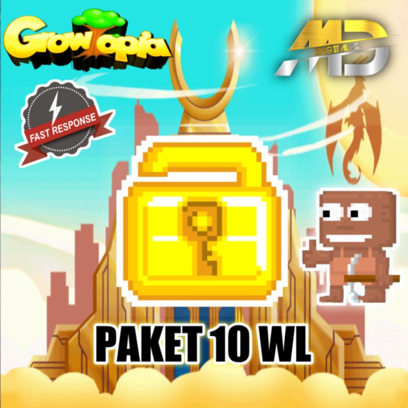 Jual WL World Lock Growtopia Paket Promo 10 WL Termurah Fast Respon ...