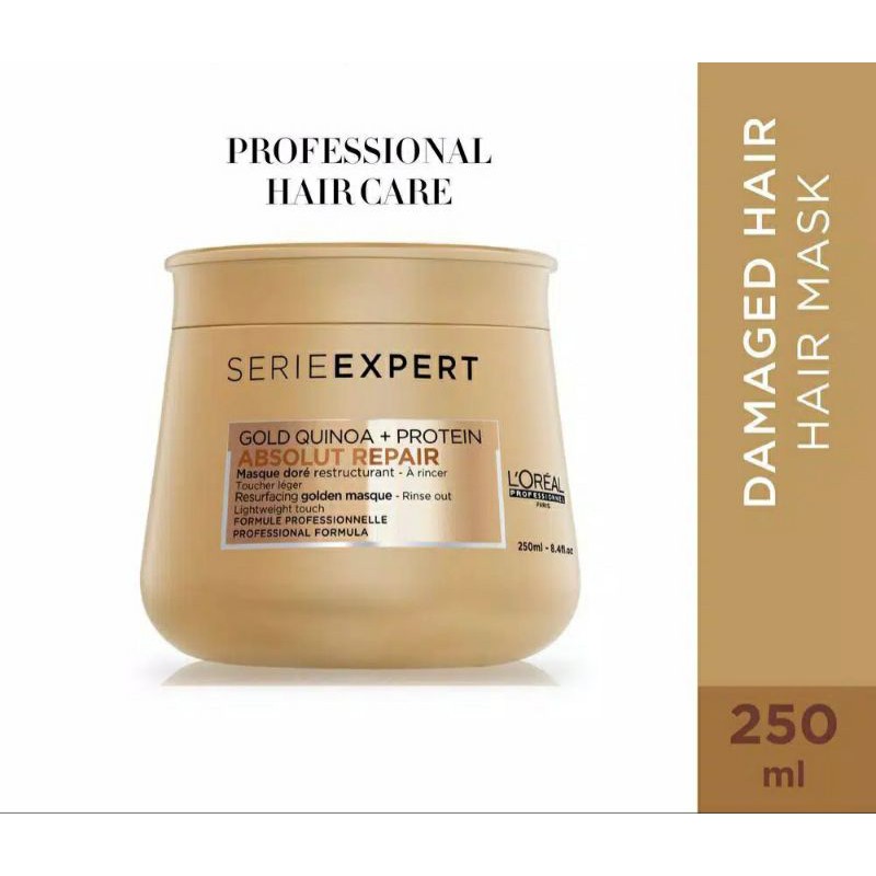 Jual loreal serie expert golden hair mask gold quinoa+protein absolut ...