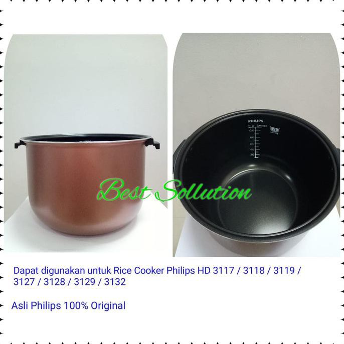 Jual INNER POT PANCI TEFLON RICE COOKER PHILIPS HD 3132 3128 ORI
