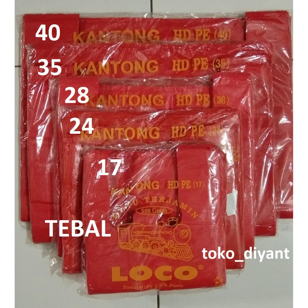 Jual Kantong Plastik Tebal Loco Coco Warna Merah 17242835 500 Gram Shopee Indonesia 3881