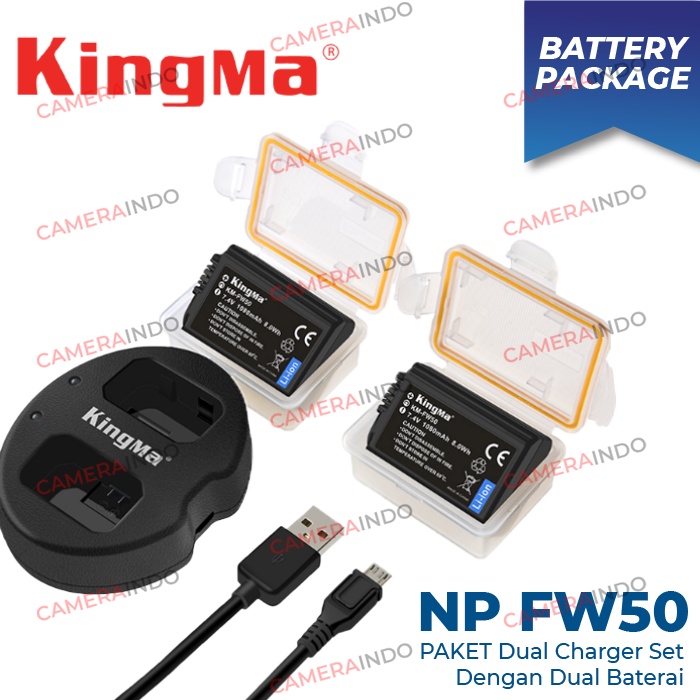 Jual Battery KINGMA NP FW50 PAKET LENGKAP For Sony Alpha mirrorless ...