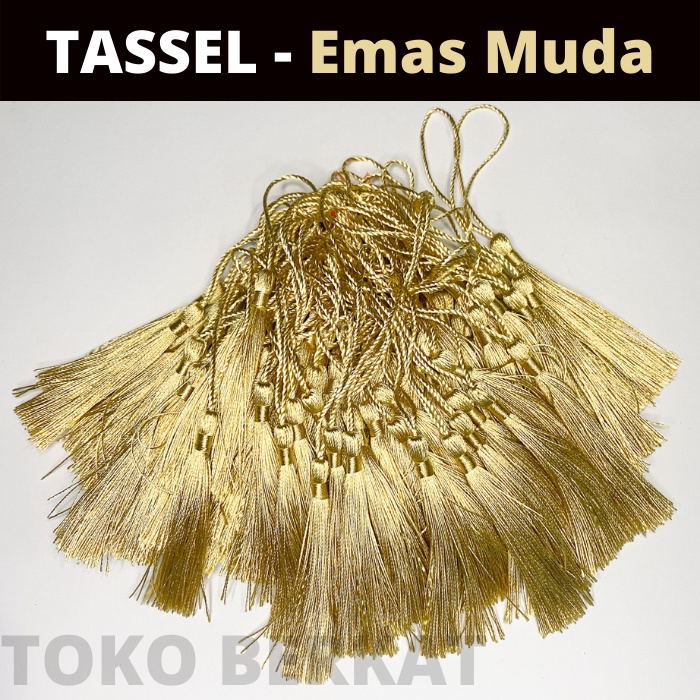 Jual (10 PCS) Tasel / Tassel / Tessel Rumbai Emas Muda | Shopee Indonesia