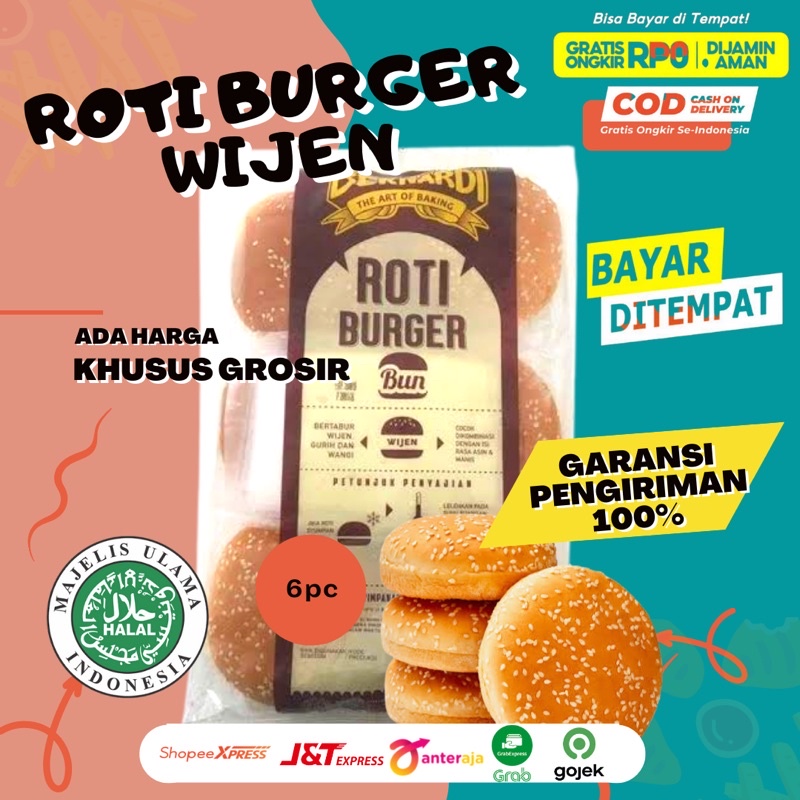 Jual Roti Burger Bernardi Wijen Pcs Bun Polos Shopee Indonesia