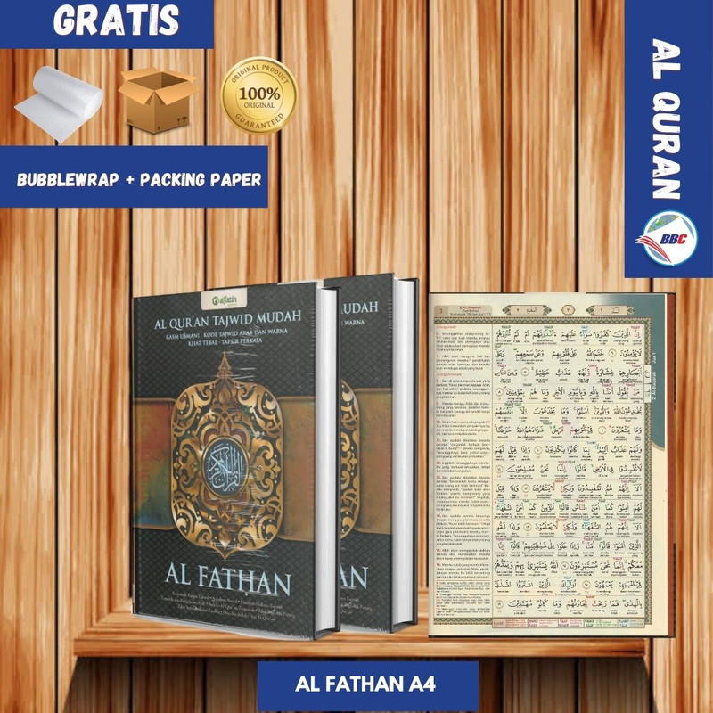 Jual ALQURAN TERJEMAH TAJWID AL FATHAN THE HOLY QURAN A4 | Shopee Indonesia