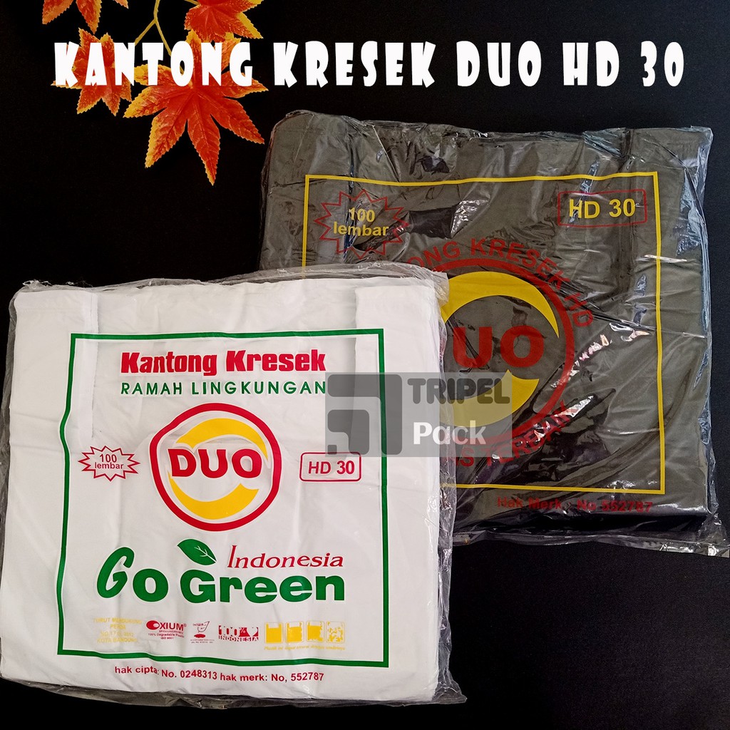 Jual Kantong Plastik Kresek DUO HD 30 Isi 100 Lembar Shopee Indonesia