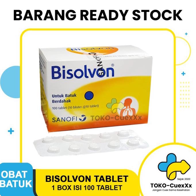 Jual Bisolvon Tab 1 Box Isi 100 Tab /1 Strip Isi 10 Tab-Obat Batuk ...