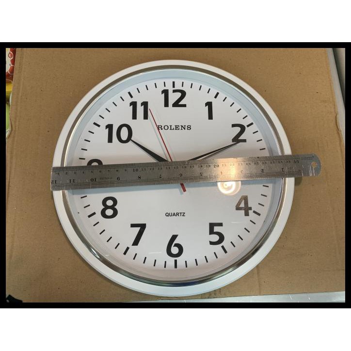 Jual Jam Dinding Rolens Diameter 30Cm / Jam Dinding Kaca Bulat Terbaru ...