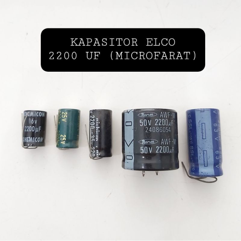 Jual Kapasitor Elco 2200 Uf 16v 25v 35v 50v 2200uf Shopee Indonesia