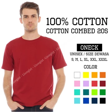 Kaos Polos Combed 20s UK XXXL (100 Cotton) Baju Polos Kaos Polos Tshirt Polos Tshirt Combed