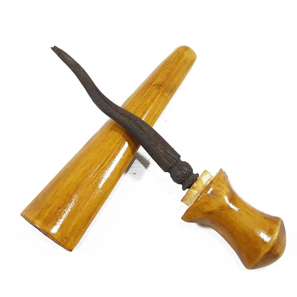 Jual Tombak Mini Cacing Kanil Luk 3 Lawasan Warangka Kayu | Shopee ...