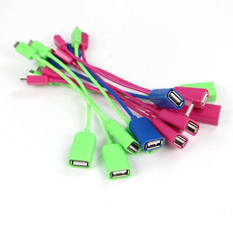 Jual Kabel Otg Female Usb - Micro Usb Color + Packing Plastik | Shopee ...