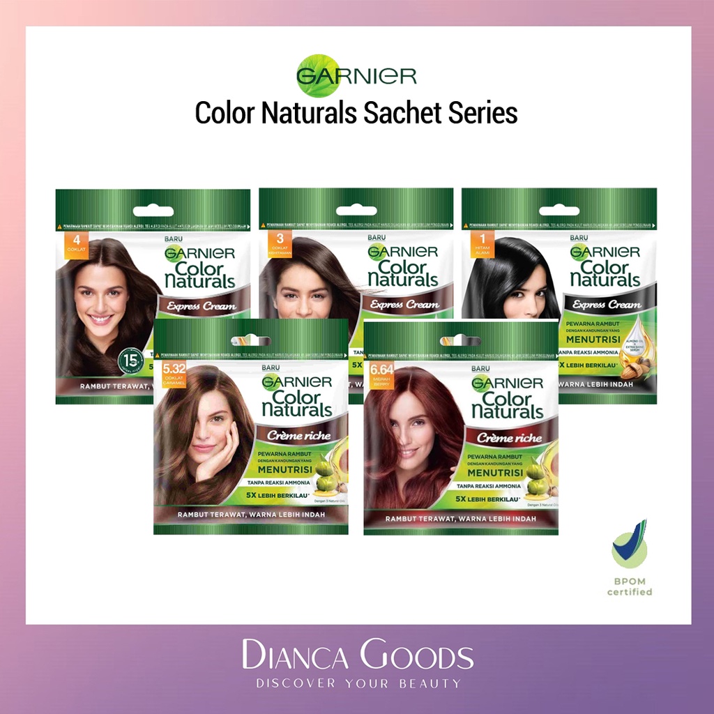 Jual GARNIER Color Naturals Series (Sachet Hijau) Coklat / Coklat