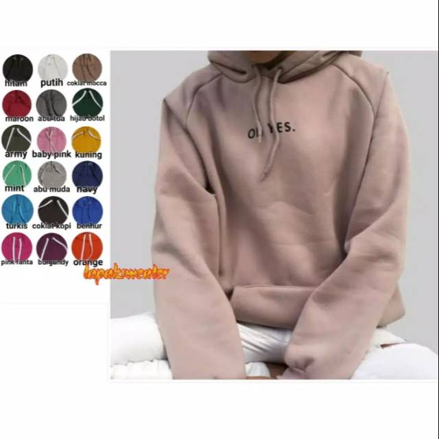 Jual OH Yes Sweater Hoodie Sweatshirt Wanita Shopee Indonesia