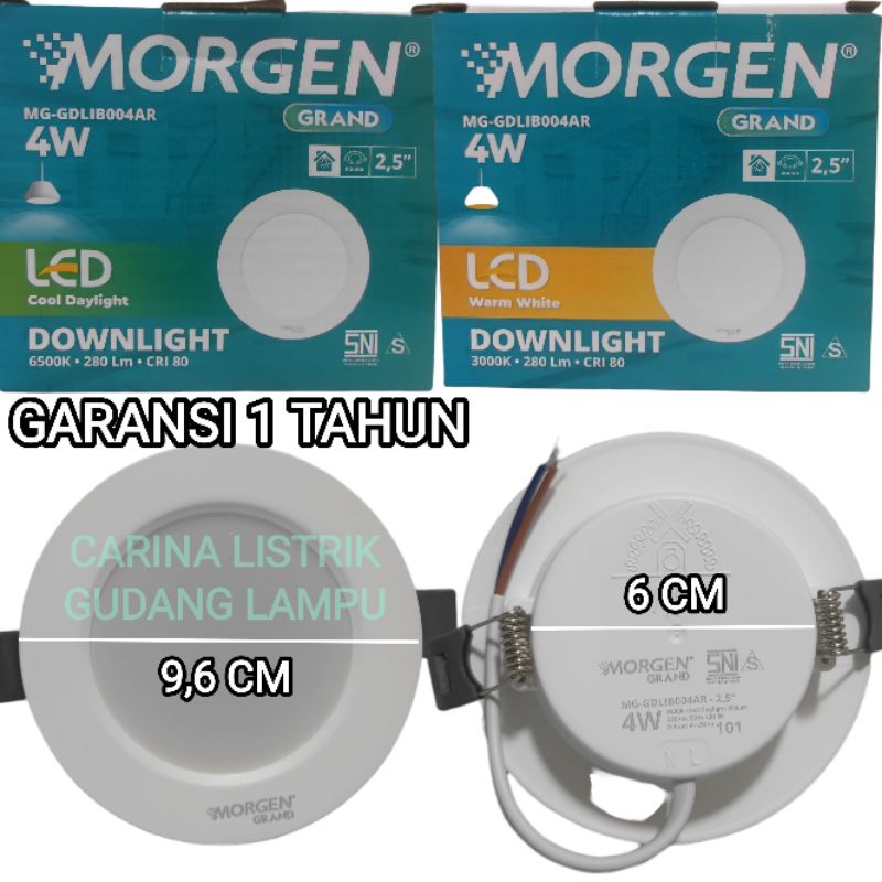 Jual MORGEN LED PANEL IB BULAT GRAND MG-GDLIB004AR 4W 4 WATT SNI CAHAYA ...