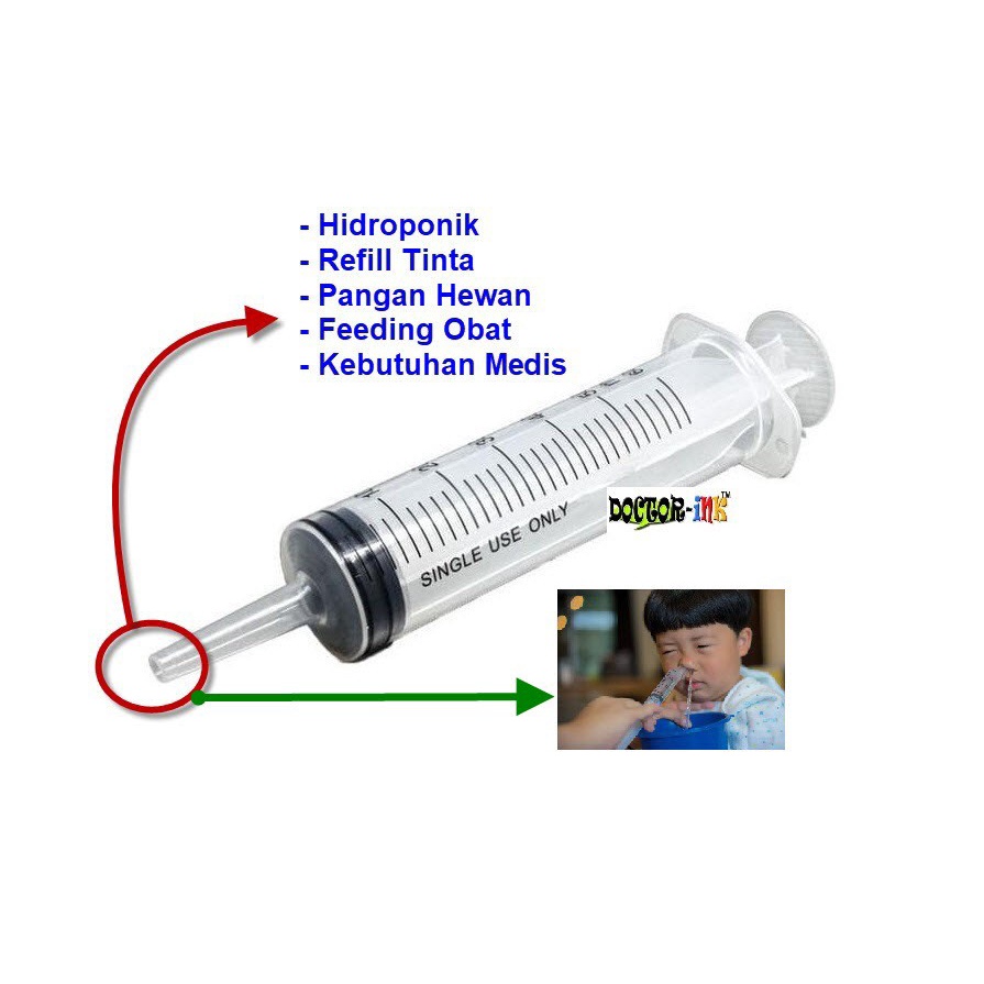 Jual Suntikan 50cc Syringe 50ml tinta parfum catheter tip spuit bkn ...