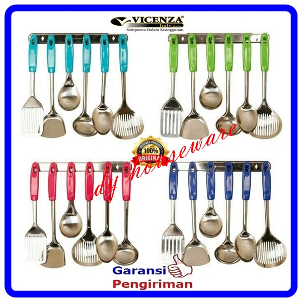 Jual SUTIL SET SODET SET VICENZA KITCHEN TOOLS - V915C / Spatula ...