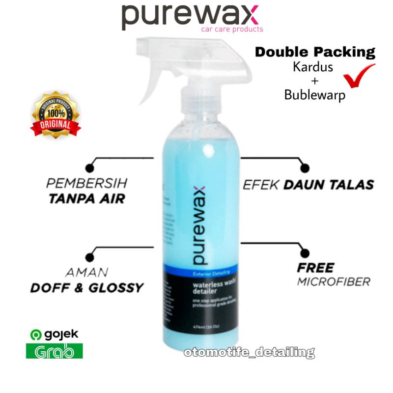 Jual PUREWAX WATERLESS 474ml WASH AND WAX NANO COATING CERAMIC ANTI