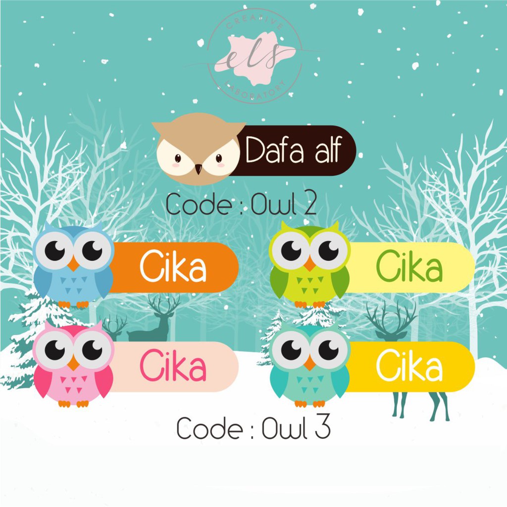 Jual stiker label nama custom waterproof anti air | Shopee Indonesia