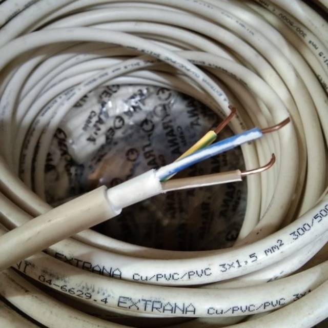 Jual Kabel Listrik NYM 3x1,5mm Extrana Tembaga Asli ( Harga Per Meter ...