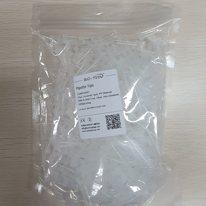 Jual Pipet Tips White 10 ul Universal Tip Bioseen 1000 Pcs | Shopee ...