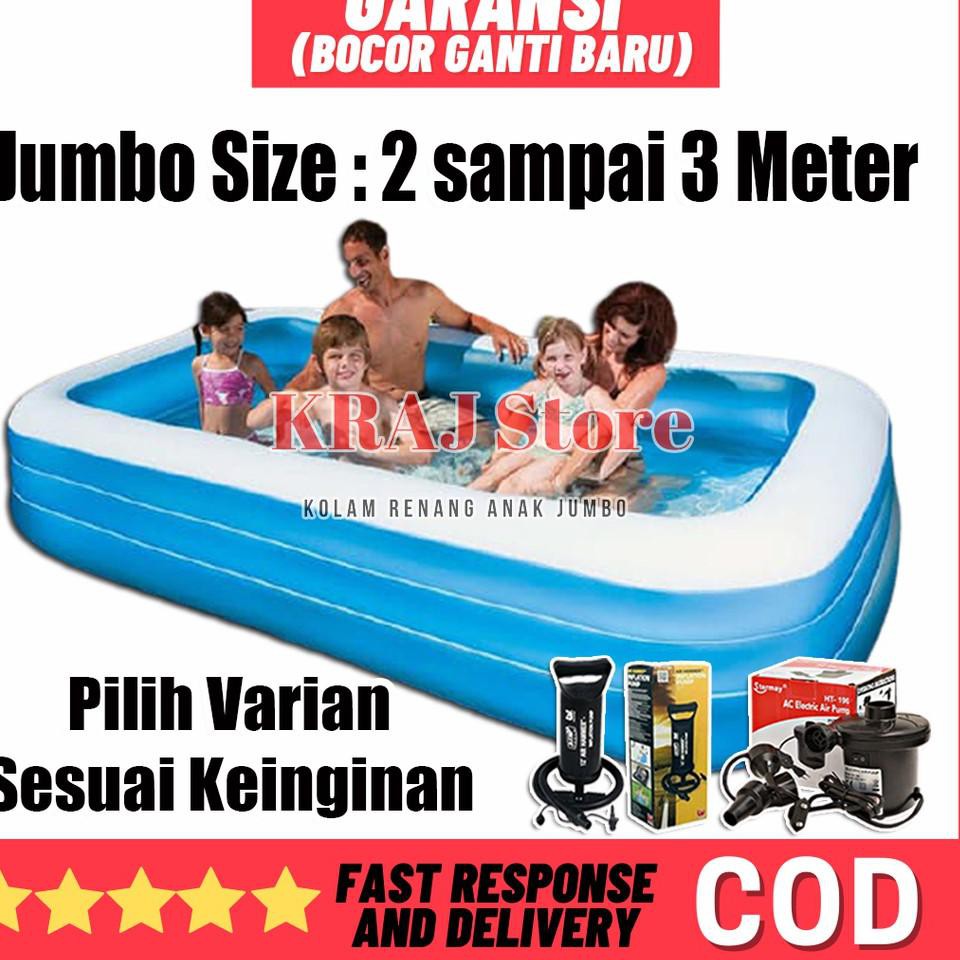 Jual Kolam Renang Anak Jumbo Besar Karet Dewasa Keluarga 2 Dan 3 Meter ...