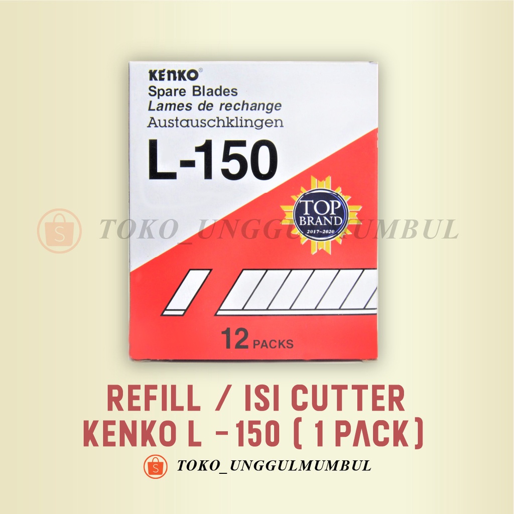 Jual Isi Cutter Kenko | Ukuran Besar L-150 | Isi 12 Tubes | Shopee ...