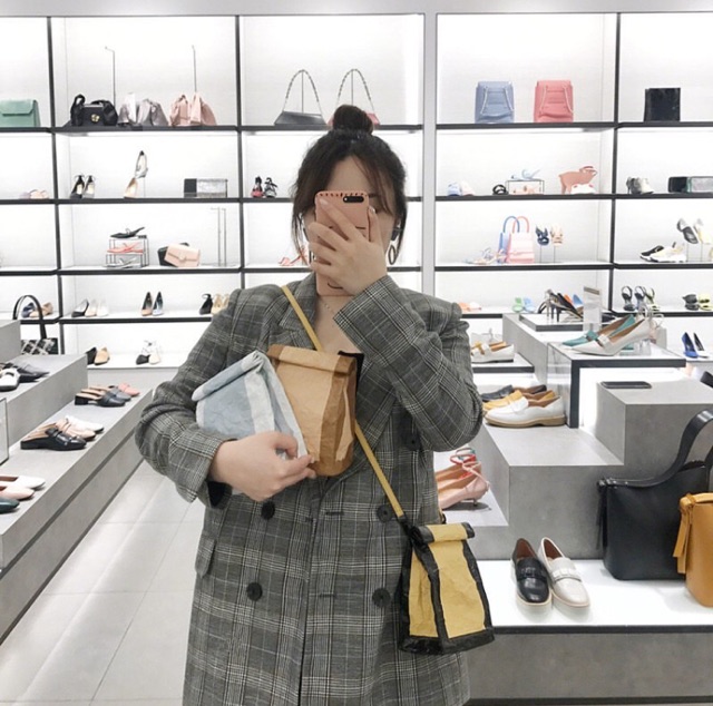 Charles and keith paper bag clutch store