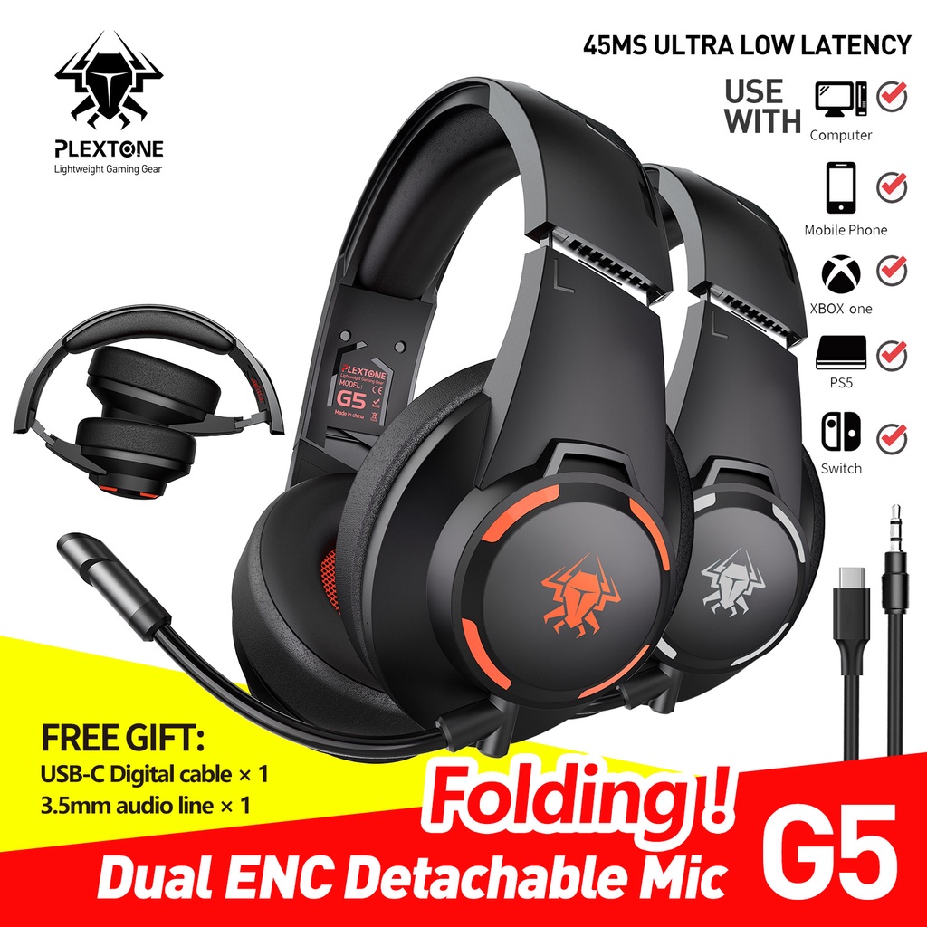 Jual Plextone G5 Headset Gaming Bluetooth Wireless Foldable With