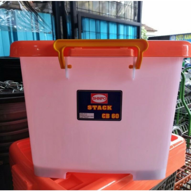 Jual Stack SIP 113 CB 60 Container Shinpo Box 60 Liter Plastik + Roda ...