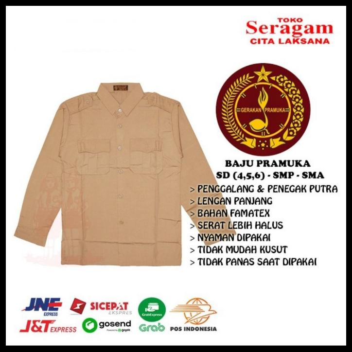 Jual New Baju Pramuka Penggalang Penegak Putra Putri Lengan