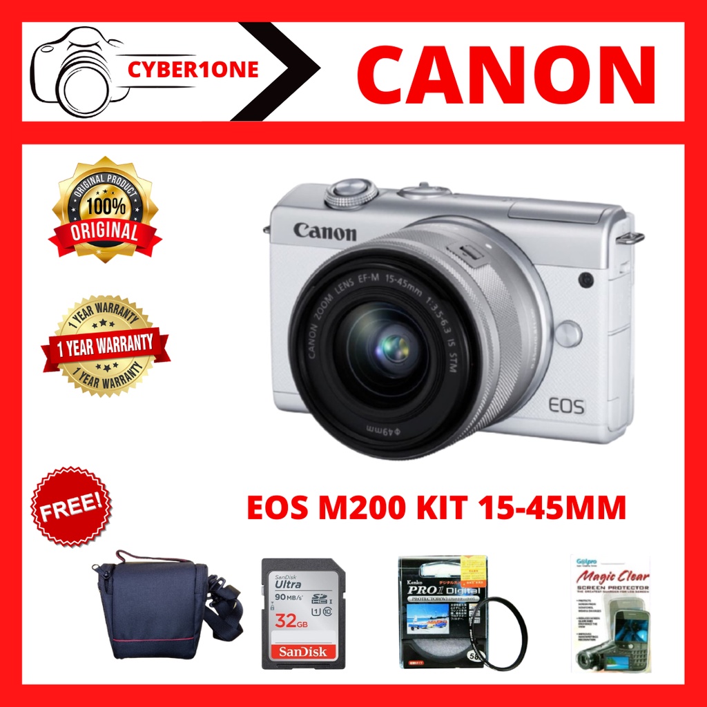 Jual Camera Canon M200 Kit 15-45MM | Shopee Indonesia