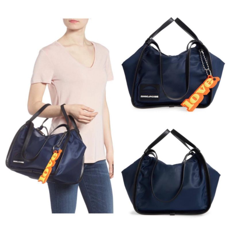 Jual MARC JACOBS NYLON SPORT TOTE 30 26 19CM NAVY Shopee Indonesia