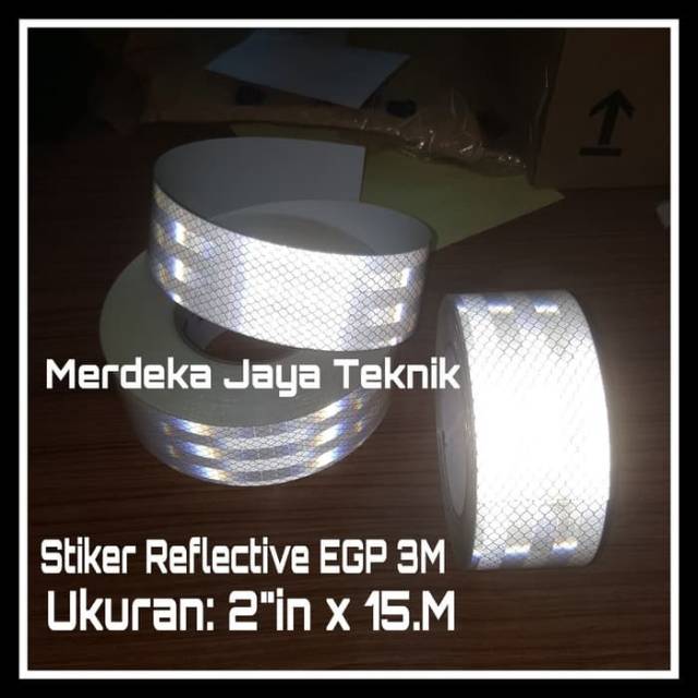 Jual Stiker Reflective Diamond Grade 3m Egp Scotchlite Warna Putih Ukuran 48mmx15m Stiker