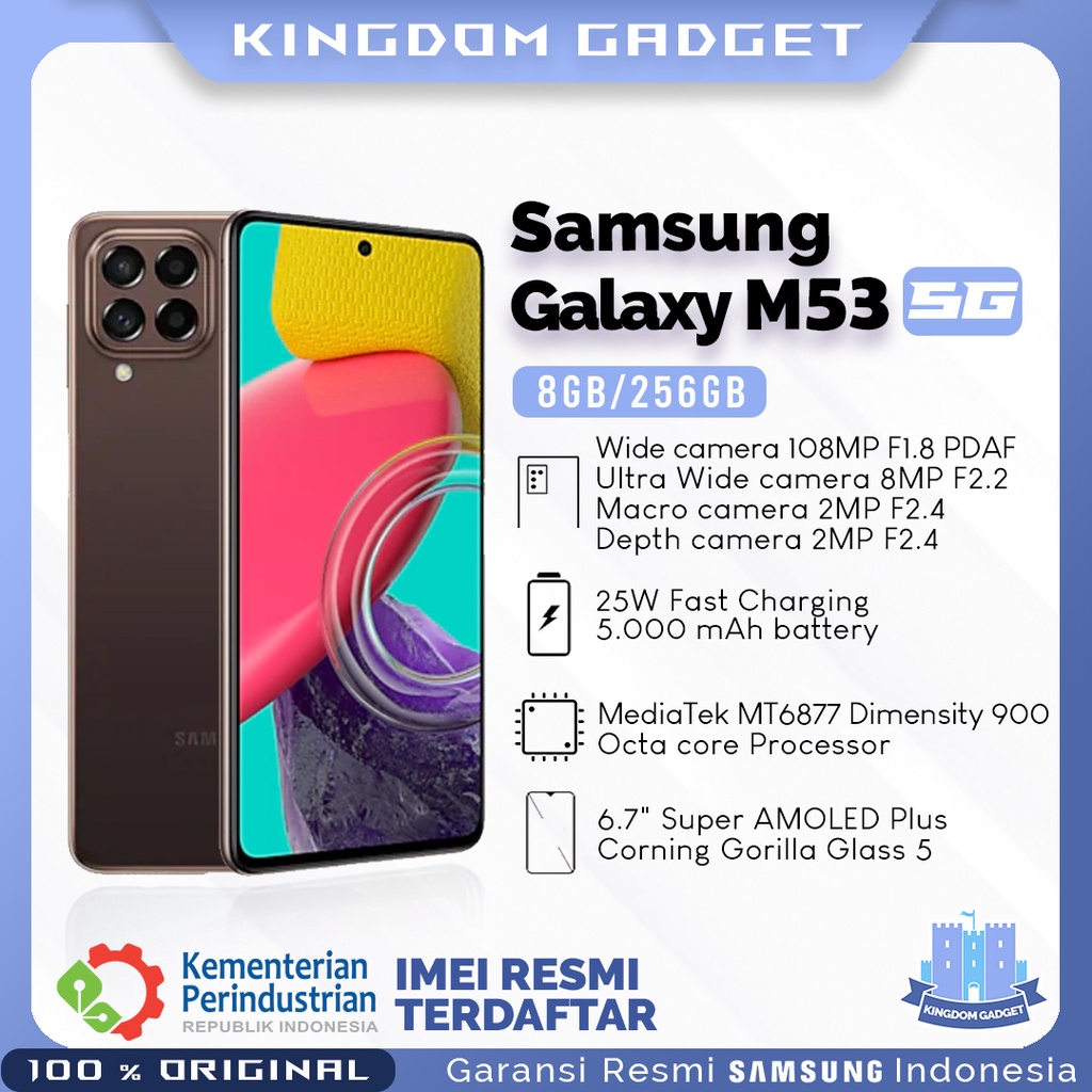Jual Samsung Galaxy M53 5G Ram 8/256 GB Garansi Resmi SEIN | Shopee ...