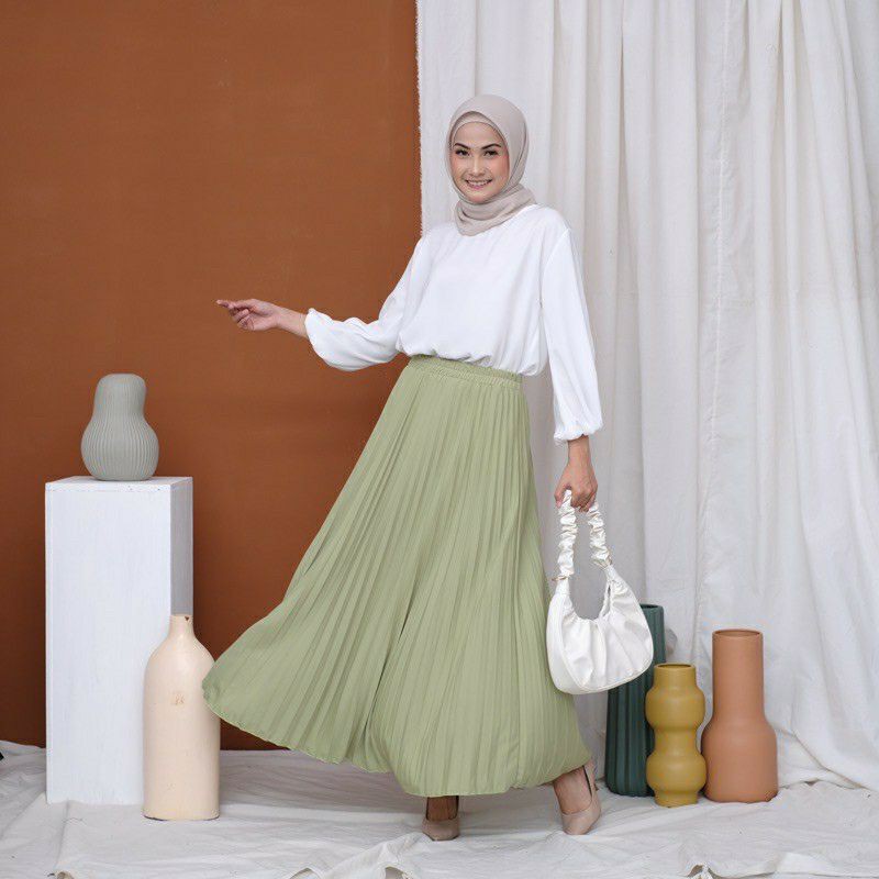 Jual Rok Plisket Premium | Shopee Indonesia