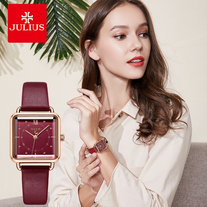 Jual JULIUS Authentic Square Waterproof Ladies Watch JA-1123 | Shopee ...