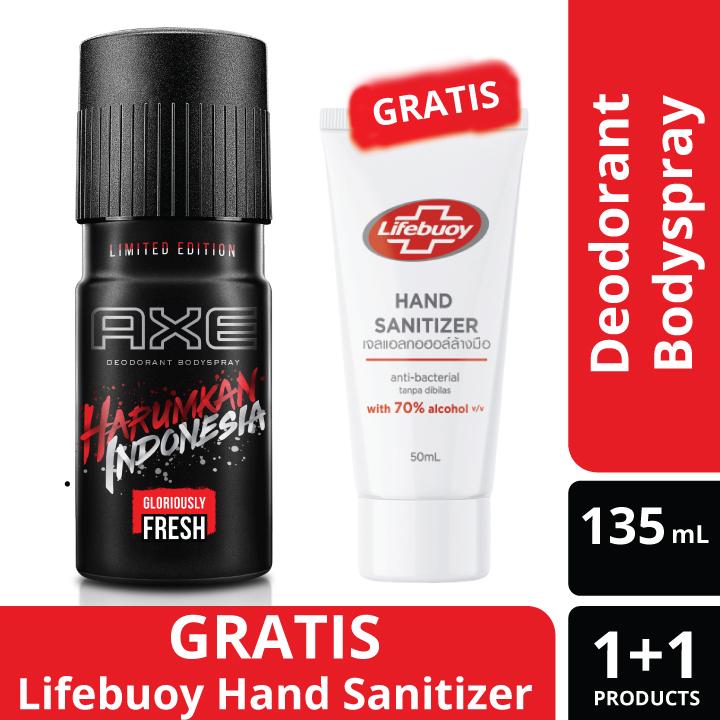 Jual Axe Deodorant Bodyspray Harumkan Indonesia 135Ml Free Lifebuoy Hand Sanitizer 50Ml Shopee