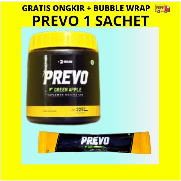 Jual PREVO 1 SACHET Prevo Pre Workout Eceran sacet Rasa Green Apple ...