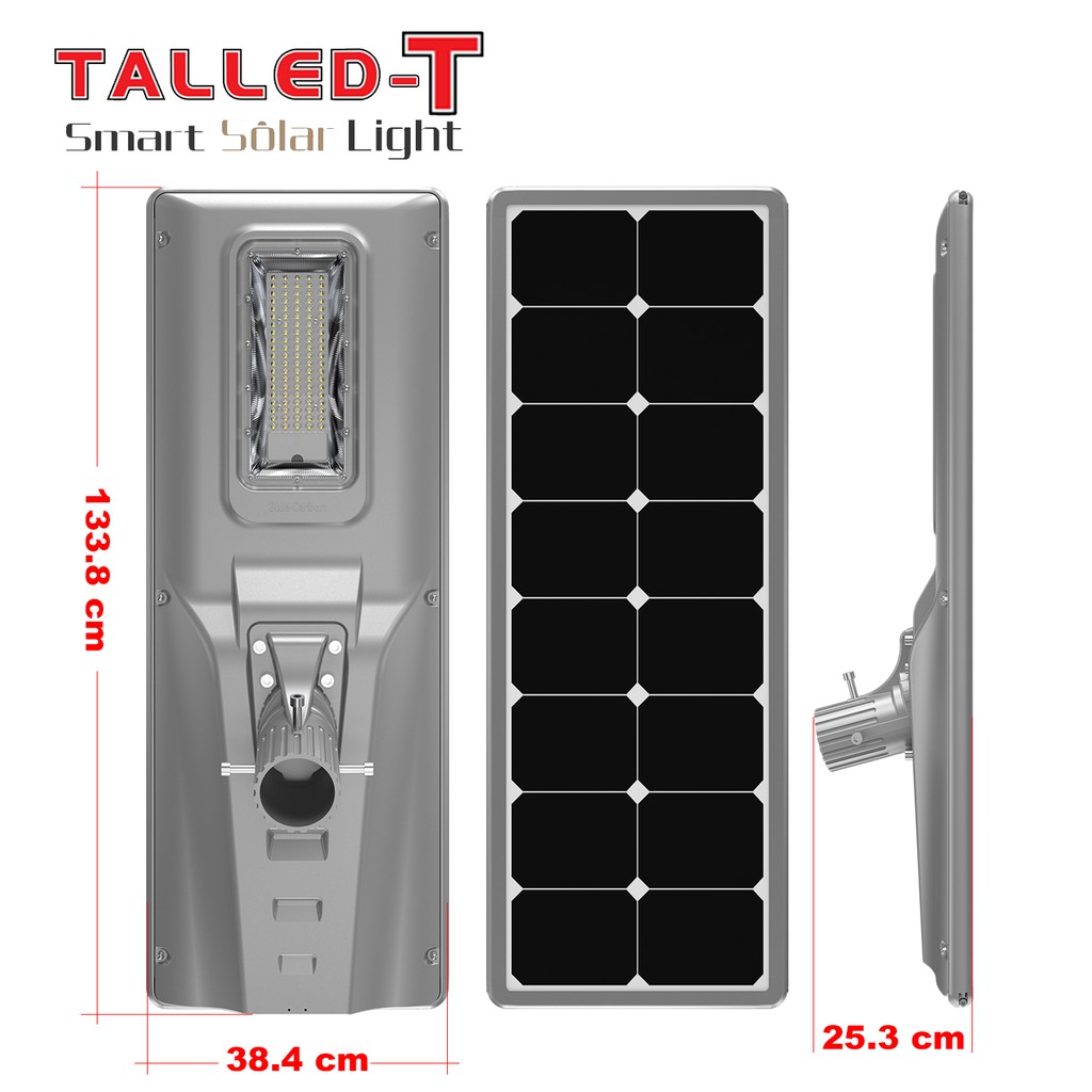 Jual LAMPU JALAN PJU SOLAR CELL TENAGA SURYA TALLED T 100W LED SUPER ...