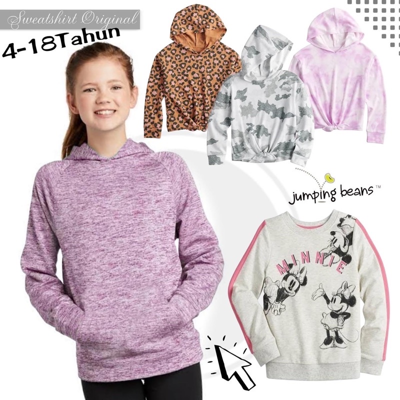 Nevada Flocking Sporty Sweater Anak Perempuan main image 0