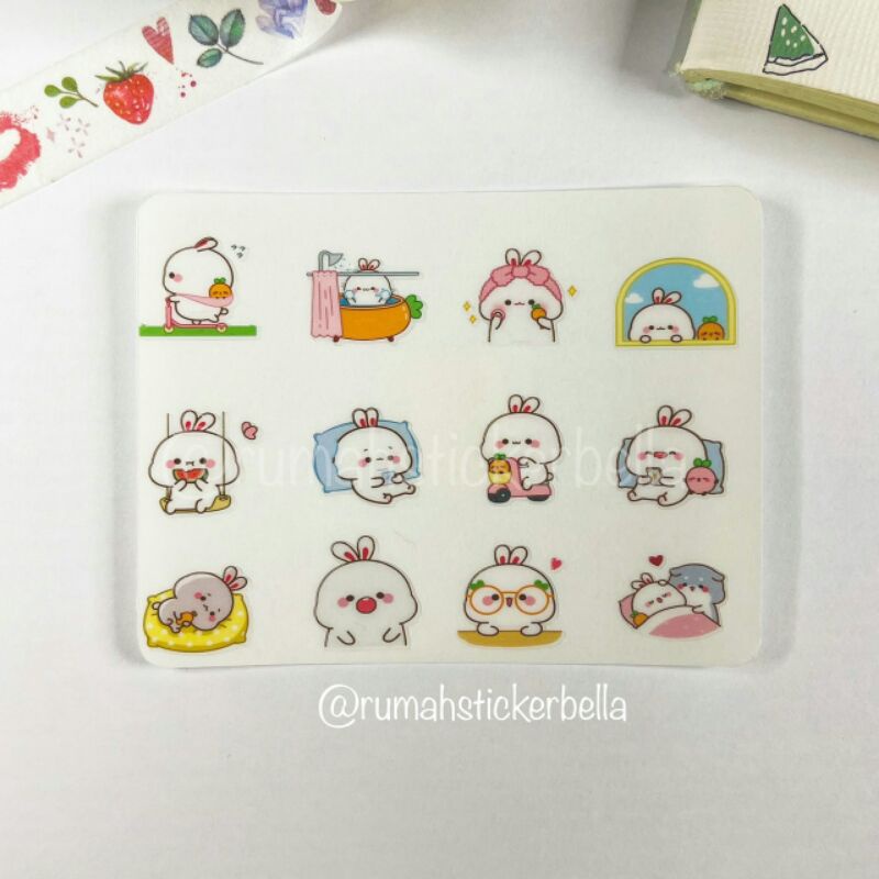 Jual Chibi Rabbit Transparan Sticker | Shopee Indonesia