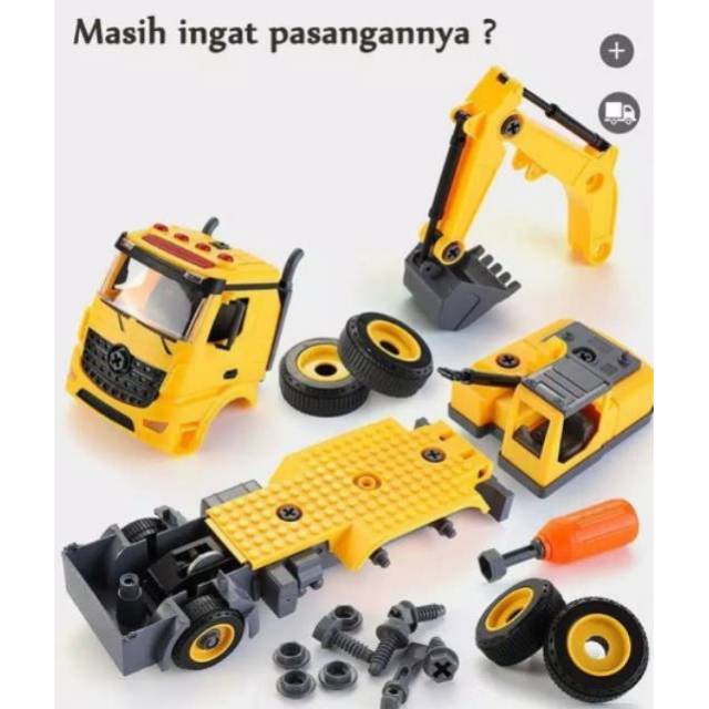 Jual Mainan Bongkar Pasang Truck Mobil Mobil Konstruksi Shopee