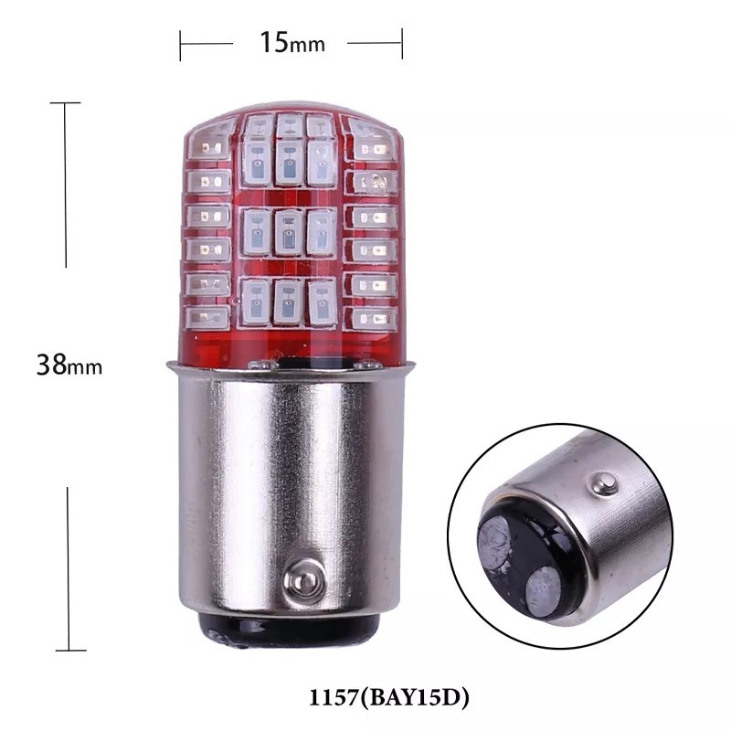 Jual Lampu Rem Lampu Stop Bayonet 1157 2 Warna 42 Smd R245 | Shopee ...